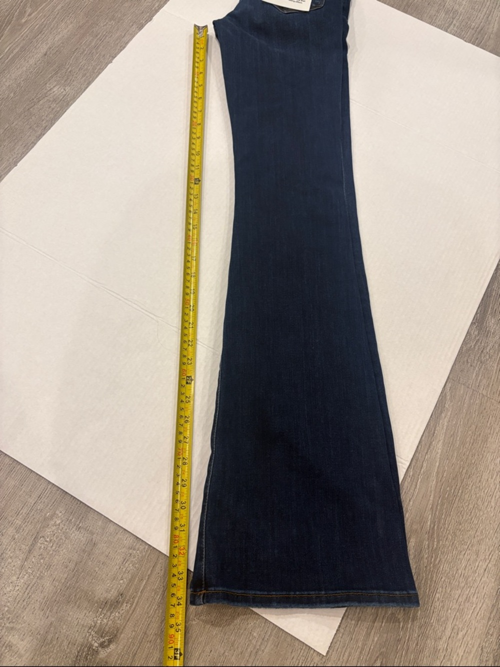 NWT Frame Denim Dark Indigo High-Rise Flare Jeans Size 24 - Picture 12 of 16